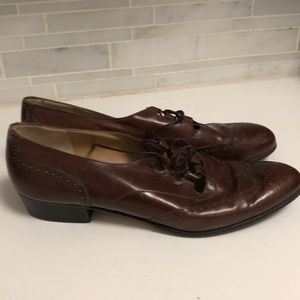 Feragamo brown leather shoes